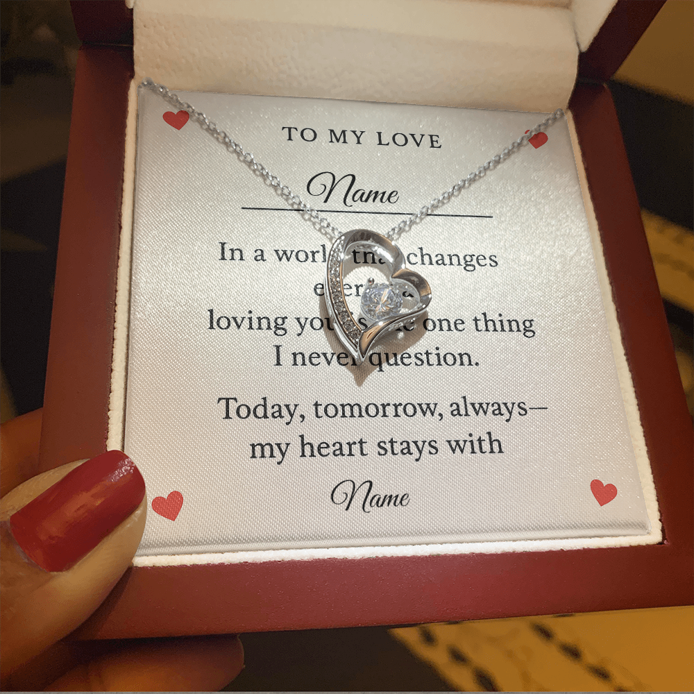Eternal Love Necklace With Custom Message Card