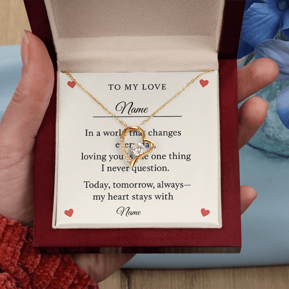 Eternal Love Necklace With Custom Message Card