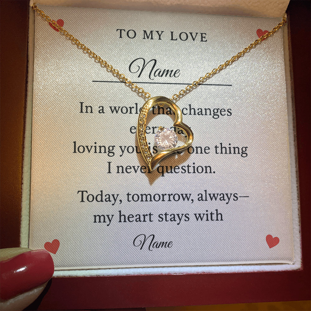 Eternal Love Necklace With Custom Message Card