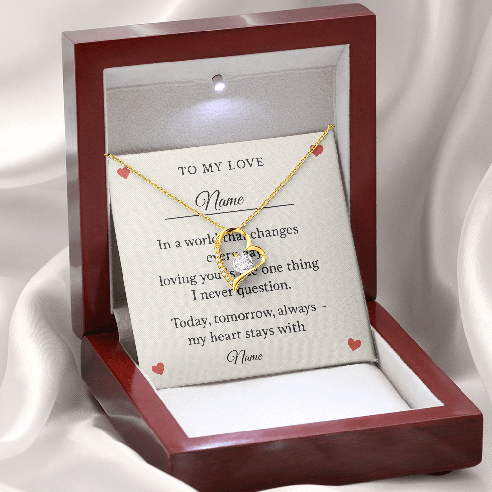 Eternal Love Necklace With Custom Message Card