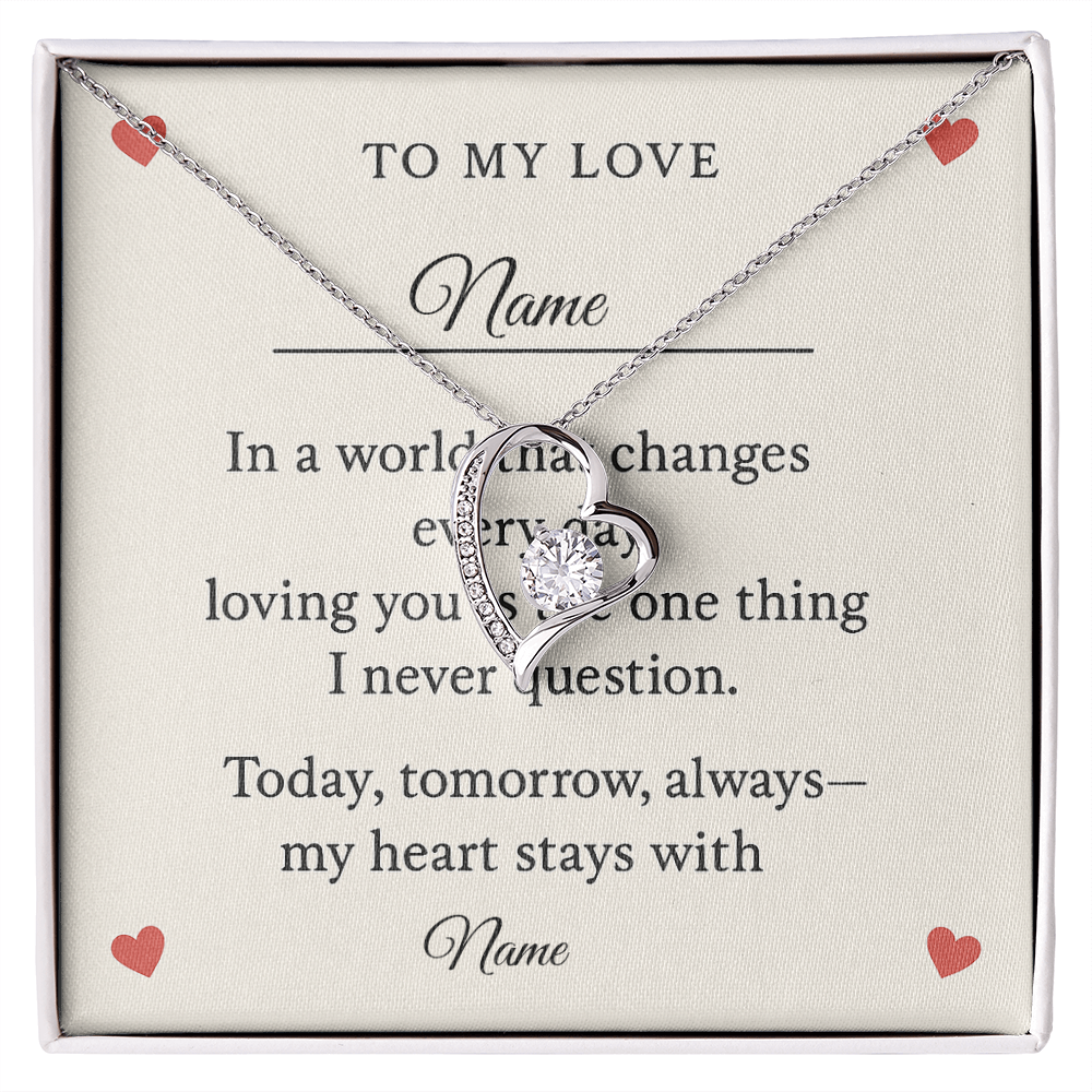 Eternal Love Necklace With Custom Message Card