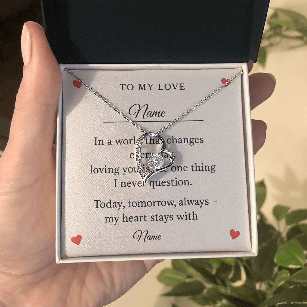 Eternal Love Necklace With Custom Message Card